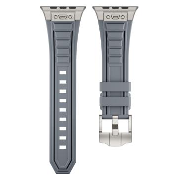 Tactical Silicone Band & Titanium Metal Strap for iWatch Ultra 2 & Series 10/9/8/SE/7 (49mm/45mm/46mm/42mm/38mm)