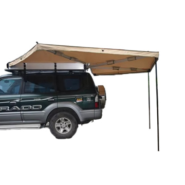 Waterproof PVC Foxwing Awning for 4WD - 5m Single Side Wall with Two Doors