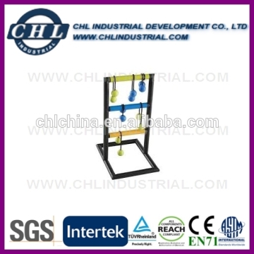Plastic ladder ball game set double shelf