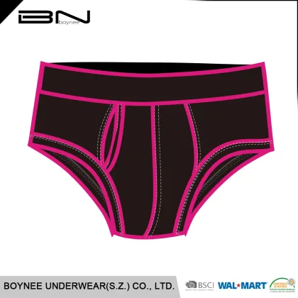 Custom underwear men bikini briefs open front boxer briefs