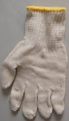 bleach cotton knitted gloves