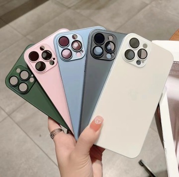 AG Glass Shockproof Magnetic Silicone Phone Case for iPhone 15/14/13/12 Pro Max 11 Pro Max Plus Gift Box