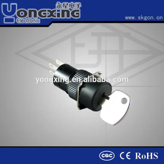 Hot sale 16mm 3A 250V AC IP40 plastic box with lock and key vending machine lock master key lock