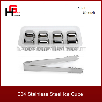 Reusable Rapid Cooling 304 Stainless Steel Ice Cube For Wine