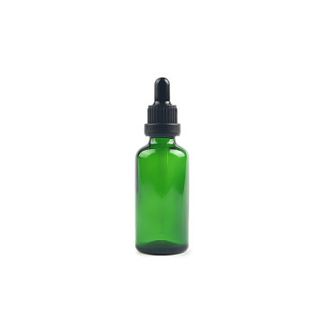 50 ml grüne ätherische Ölglasflasche mit Tropfen