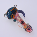 5 pulgadas de hippiesgiess, tubería de vidrio de borosilicato con líneas coloridas, tubería de vidrio de piedra azul, bong de vidrio, cachimba de vidrio, accesorios para fumar