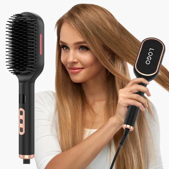 Wholesale Negative Ion Hair Straightener Brush - Hot Sell Electric Hair Brush