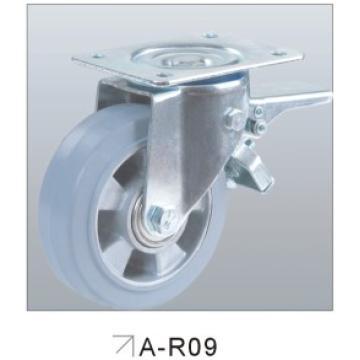 Gray Rubber Caster Mold on Cast Aluminium, for Industrial Application