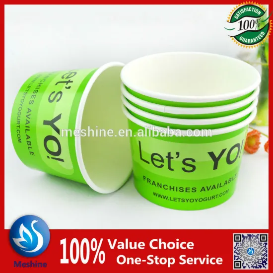 2016 hot sale customized logo ice cream paper cup