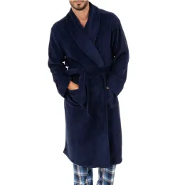mens shawl collar fleece bathrobe custom luxury bathrobe