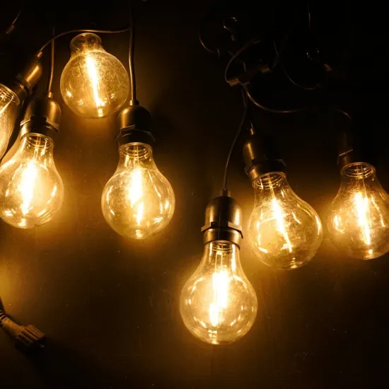 Sustainable Solar Edison LED Festoon String Lights for Porch