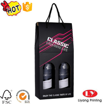 Custom portable wine bottle gift packing carrier