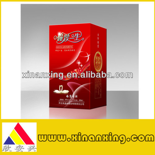 Hot sale custom red paper box for wine