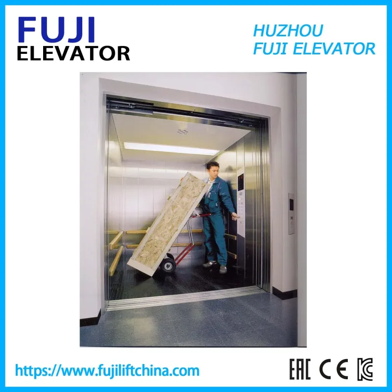 FUJI 2000kg 1.0m/s Passenger Cargo Warehouse Freight Elevator with VVVF Control