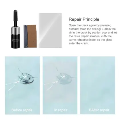 Cracked Glass Repair Windshield Crack Recovery Glass Nano Repair Fluid Glass Scratch Crack Restore Car Repair Fluid Drop Ship