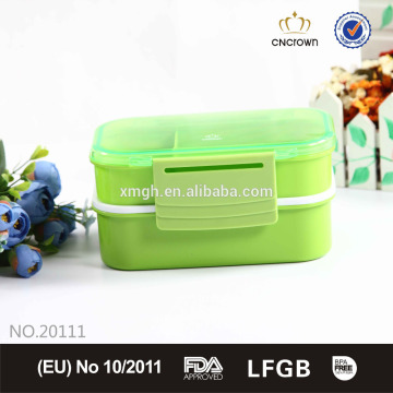 Elegant bento box 2 layer plastic lunch box