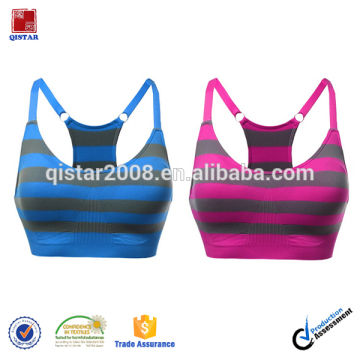 2016 Wholesale Stripe Printed Breathable Dry-Fit Women Sports Bra/YogaWear