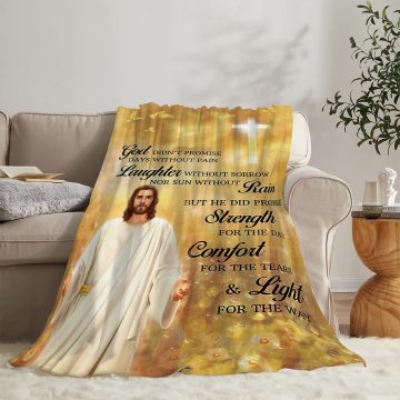 Custom Easter-themed 50x60 White Fluffy Sheep Sublimation Blanket from USA Warehouse
