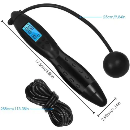 Digital Counting Skipping Rope with Counter Timer Multifunction Jump Rope Adjustable Electronic Counting Rope Fitness Equipment