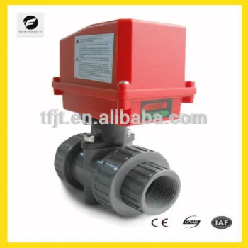 2-way UPVC electric operated ball valve with manual override for Air-warm valve.HVAC and fire-flight sprinkler service