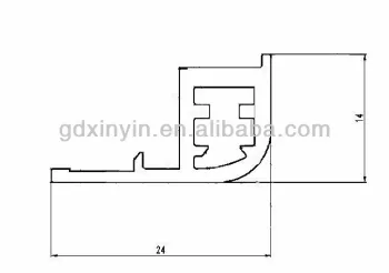 Anodized Silver China manufacture Aluminium Profile For Led