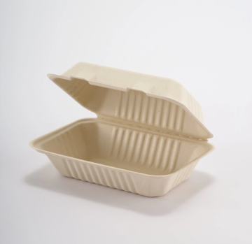 Caja de almuerzo de papel degradable