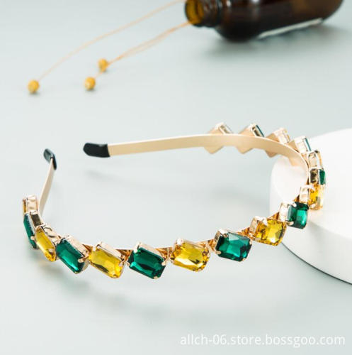 Luxury Handmade European Vintage Rhinestone Crystal Hairband for Women - ALLCH 2023