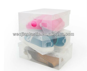 clear plastic shoe box with handle