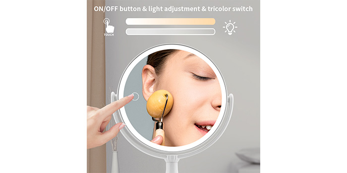 led round makeup mirror