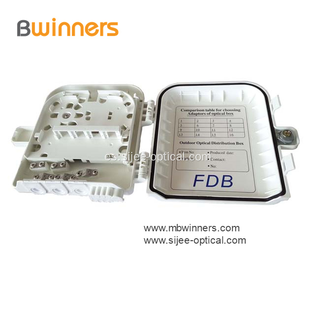 Caja de distribución de fibra óptica para exteriores de 8 núcleos montada en la pared