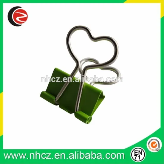 Novelty heart shaped binder clips