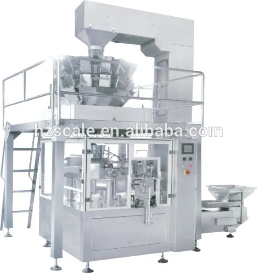 Automatic Peanuts Packaging Machine with Multi-head Weigher, doypack
