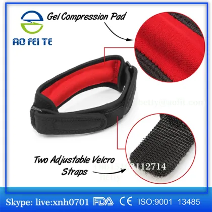 Fully Adjustable Jumpers's Knee Patellar Tendon Support Strap Band