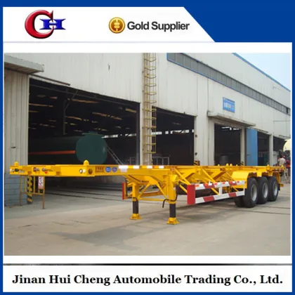 Factory sale 3 axle 40ft skeleton container trailer with FUWA axle