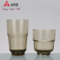 Simple amber glass household tea fruit juice cup