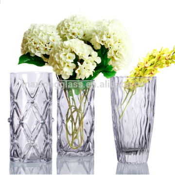Handmade Cylinder Shape Tall Glass Vase