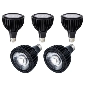Dimmable PAR30 LED Flood Light Bulb - Black White 2700K-5000K E27 E26