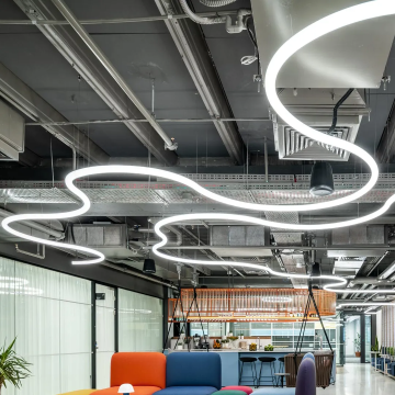 Modern 360-degree Flex Neon LED Linear Light Chandelier