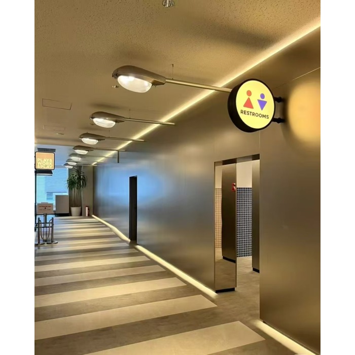 Panel aksen logam venir kayu antik untuk dinding dalaman runcit mewah kontemporari