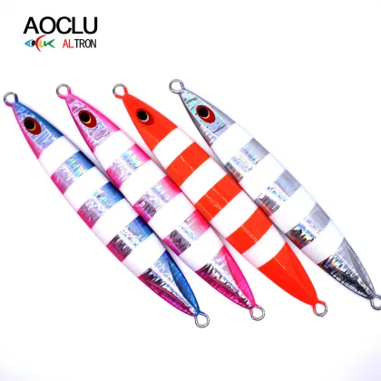 AOCLU Deep Sea Slow Metal Jig 300g Sinking Stick Lure for Tuna, Grouper, and Seabass