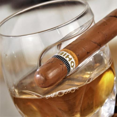 Cigar Whiskey Glass personalized crystal whisky glasses with cigar holder Factory
