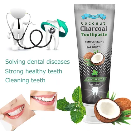 Best Private Label Organic Coconut Whitening Toothpaste with Activated Charcoal
