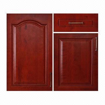 Maple Cabinet Doors with Cherry Color Stain