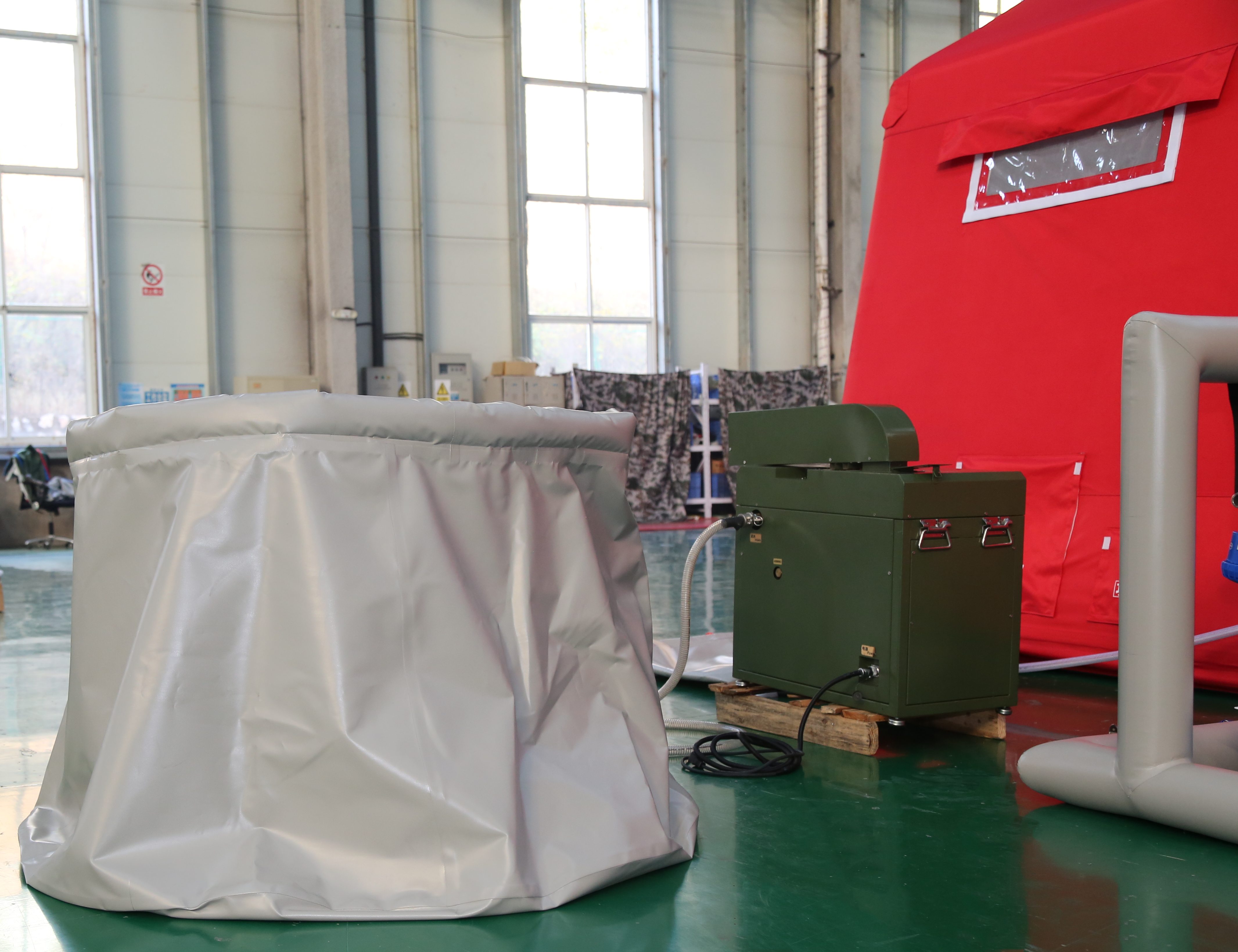 inflatable tent with water bag