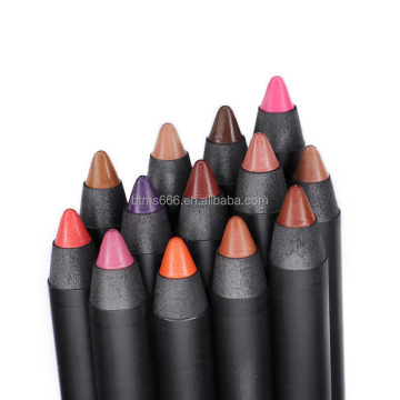 OEM Low MOQ 13 Color Private Label Waterproof Big Matte Velvet Lip Liner Pencil