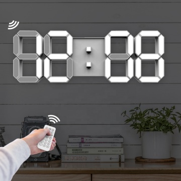 Modern DIY Decorative Wall Clock Parts LED Digital Desktop Alarm Clock