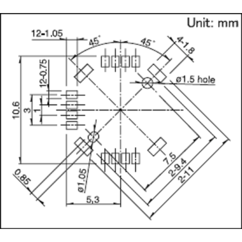 Modusschakelaar met 10 standen