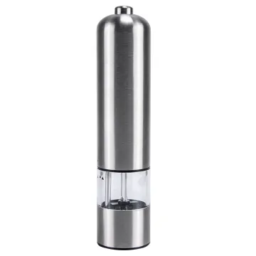 Electric Stainless Steel Pepper Grinder with Sea Salt Grinding Function