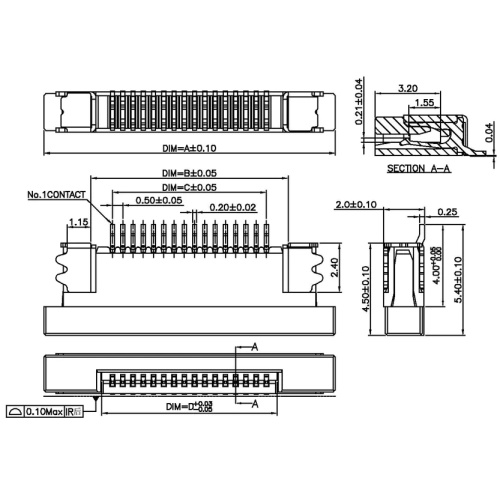 Connecteur FPC sous-couche H2.0