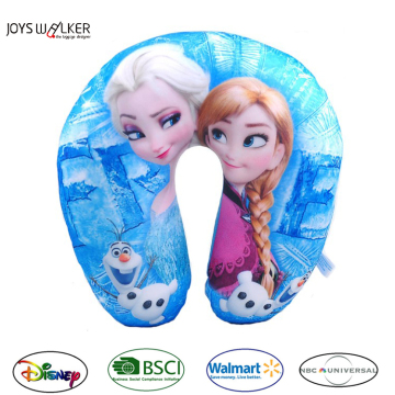JK-160711 2016 Frozen Neck Pillow Colorful Personalized Spandex U-Shape Pillow For Travel